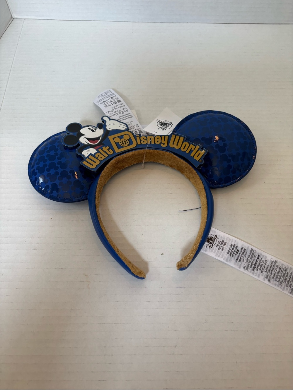NEW  Disney Parks Mickey Mouse Making Magic Blue PASSHOLDER EARS Headband